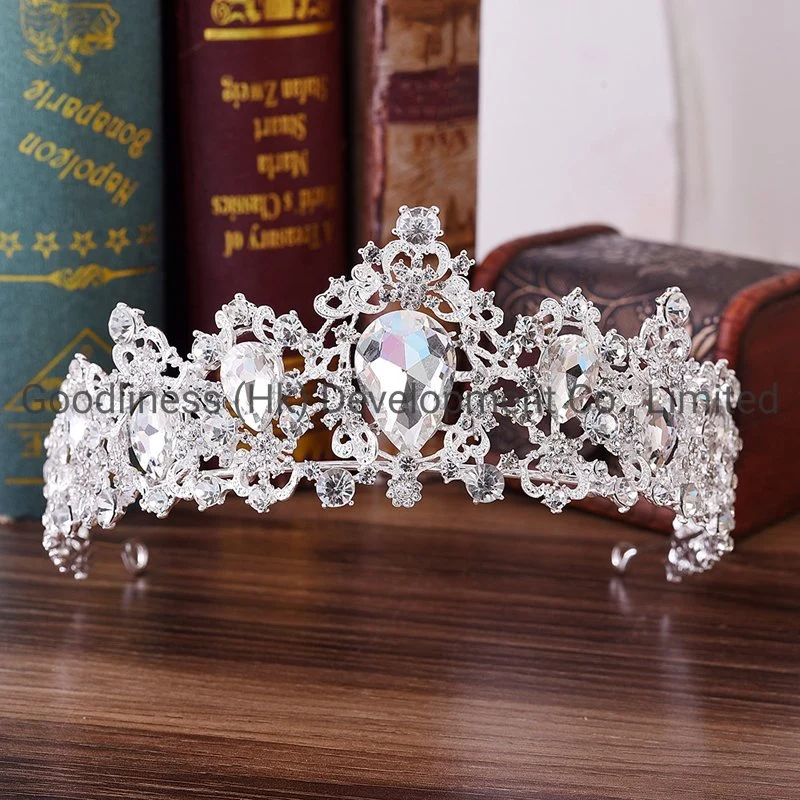 Rhinestone Crystal Metal Princess Crown Tiaras Fashion Hair Accessories