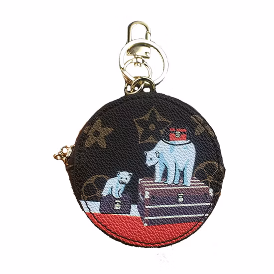 Ea142 Illustre 할리우드 드라이브 키 홀더 초기 여성 도매 키 체인 럭셔리 지갑 가죽 매력 액세서리 손 귀여운 디자이너 럭셔리 가방 매력